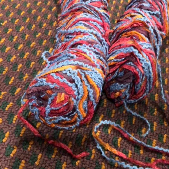 4. skeins 2 ply multicolored variegated thick and thin yarn - Picture 9 of 12